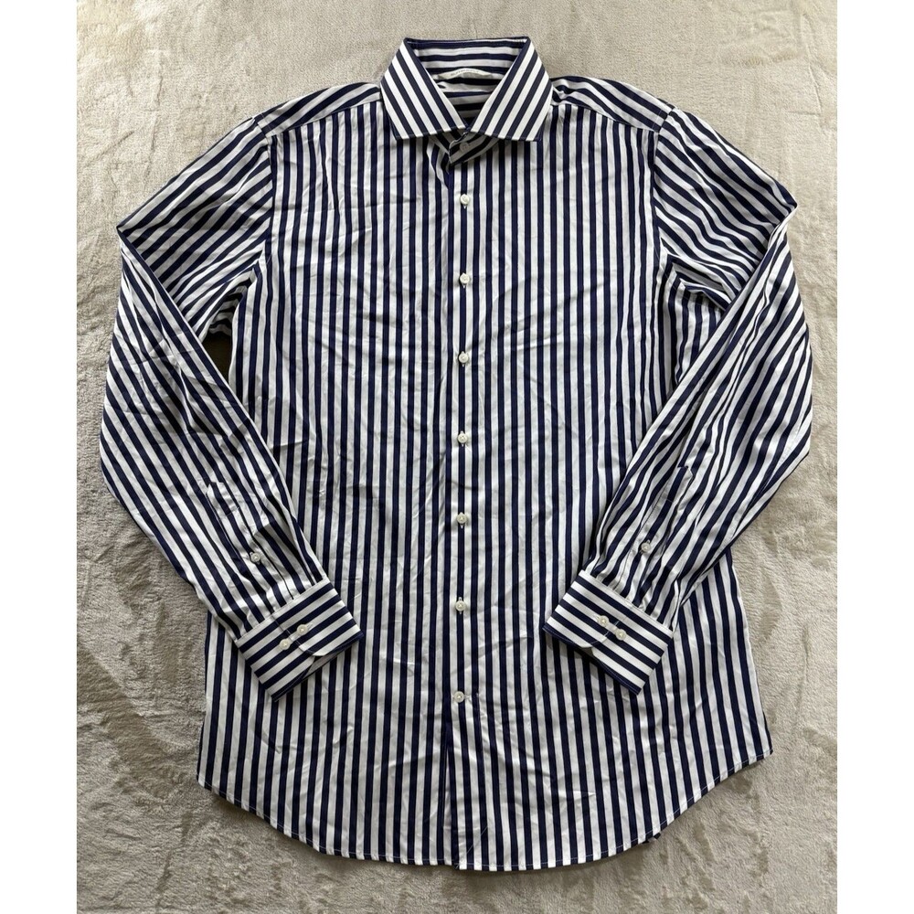 SuitSupply Dress Shirt Striped Extra Slim Fit Egyptian Cotton Men's 43/17